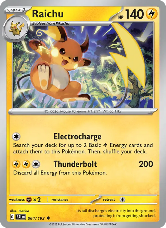 Raichu 64 Paldea Evolved Pokesingles