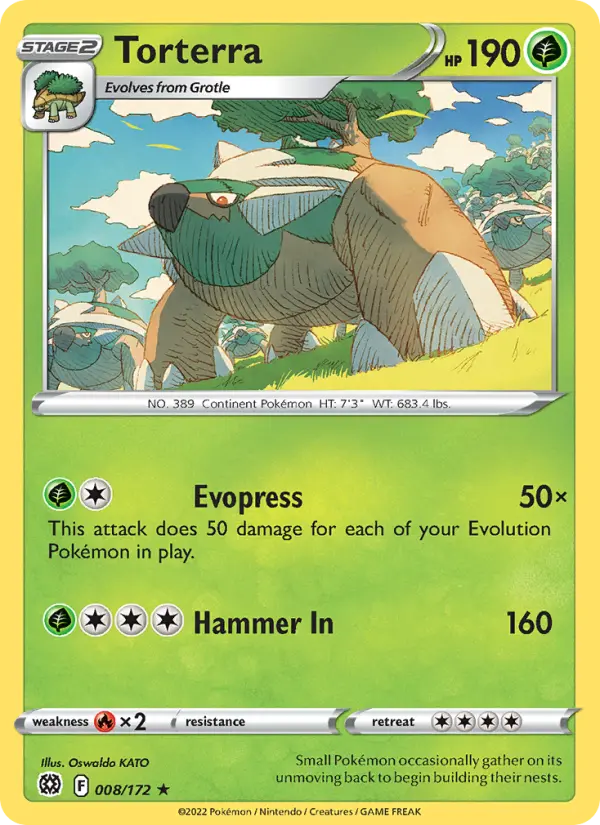 Torterra 8 Brilliant Stars Pokesingles