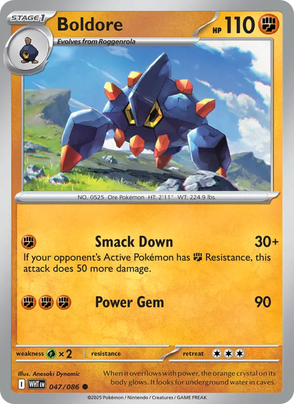 Boldore 47 White Flare Pokesingles