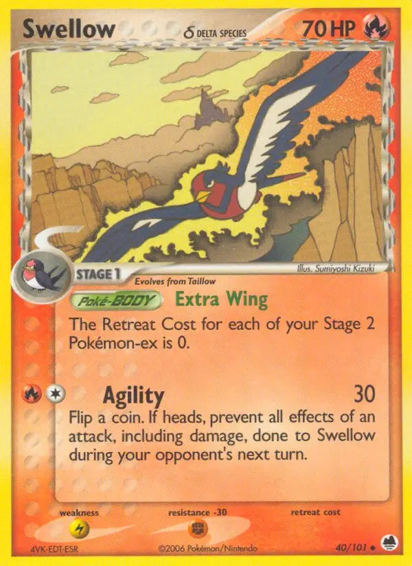 Swellow δ 40 Dragon Frontiers Pokesingles