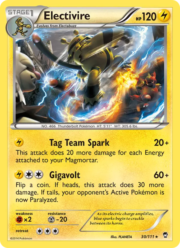 Electivire 30 Furious Fists Pokesingles