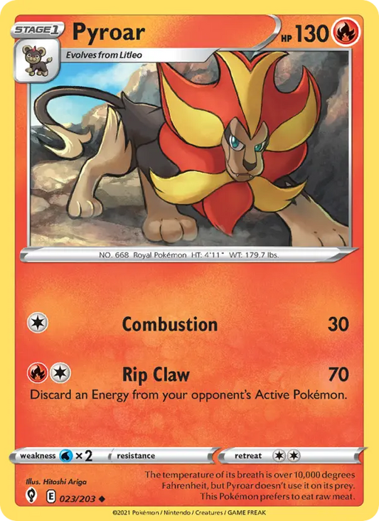 Pyroar 23 Evolving Skies Pokesingles