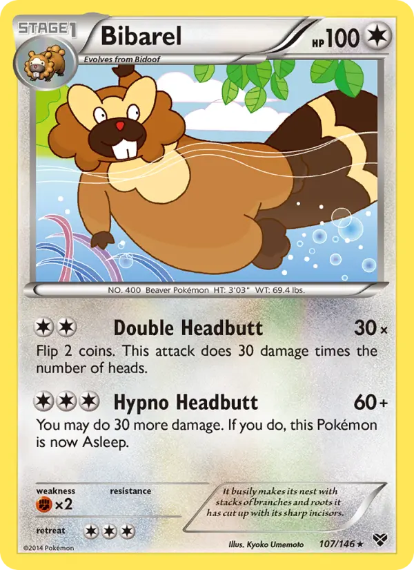 Bibarel 107 XY Pokesingles