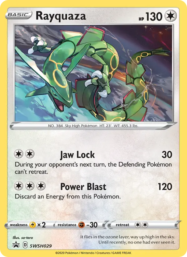 Rayquaza SWSH029 SWSH Black Star Promos Pokesingles