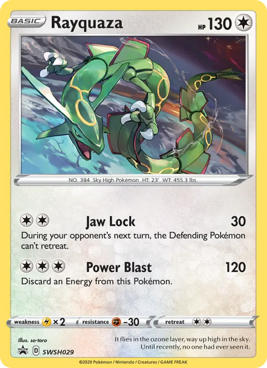Rayquaza SWSH029 SWSH Black Star Promos Pokesingles