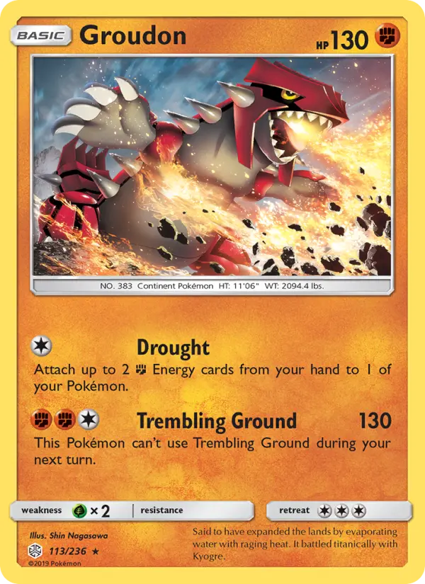 Groudon 113 Cosmic Eclipse Pokesingles