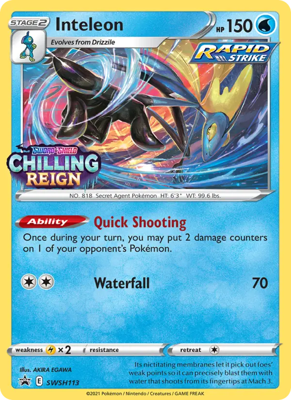 Inteleon SWSH113 SWSH Black Star Promos Pokesingles