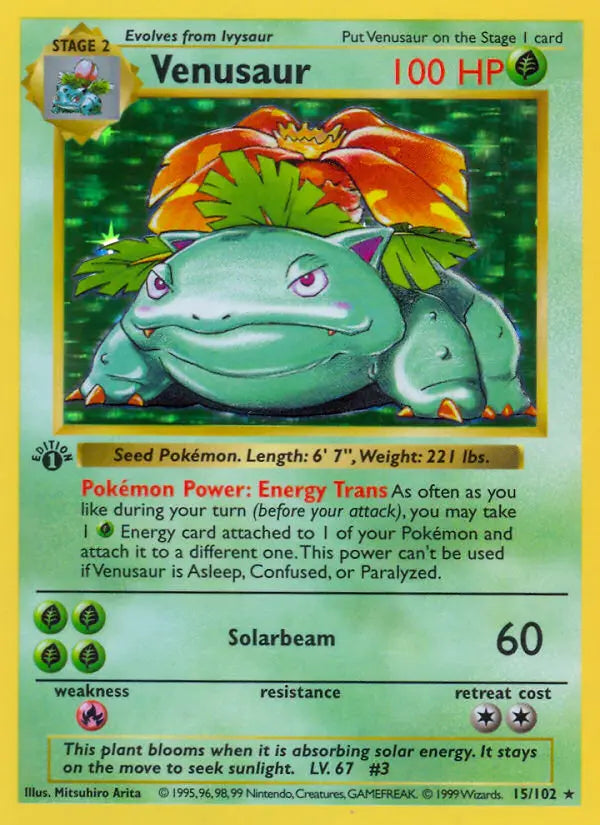 Venusaur 15 Base Set Pokesingles