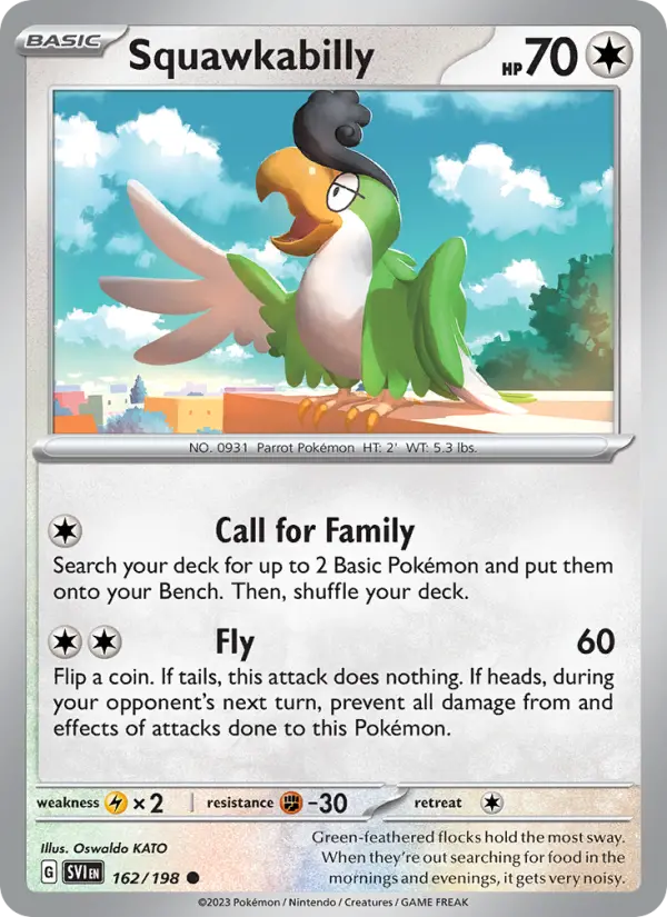 Squawkabilly 162 Scarlet & Violet Pokesingles