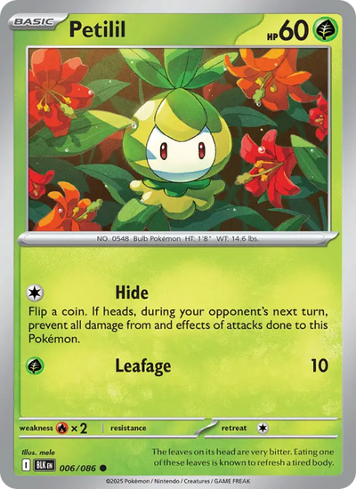 Petilil 6 Black Bolt Pokesingles