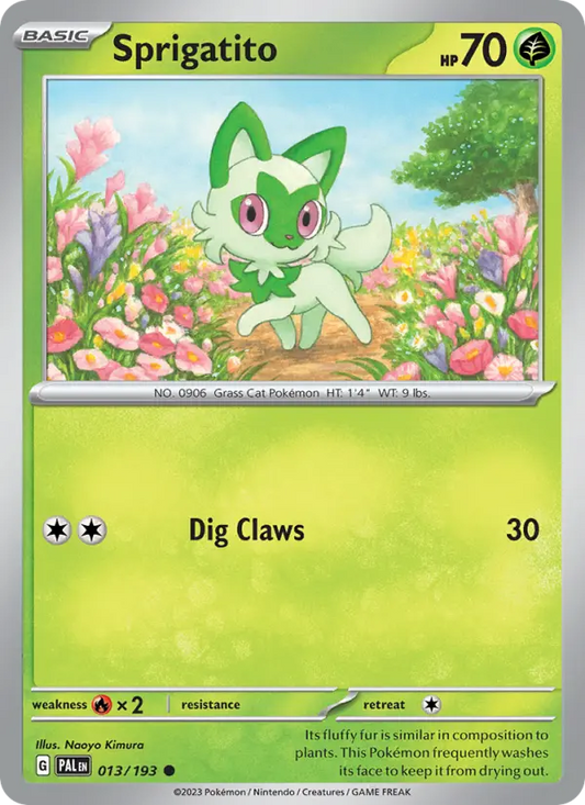 Sprigatito 13 Paldea Evolved Pokesingles