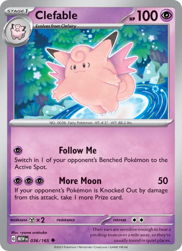Clefable 36 151 Pokesingles