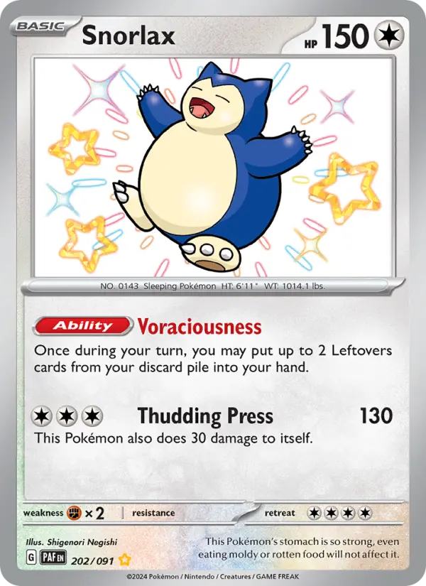 Snorlax 202 Paldean Fates Pokesingles
