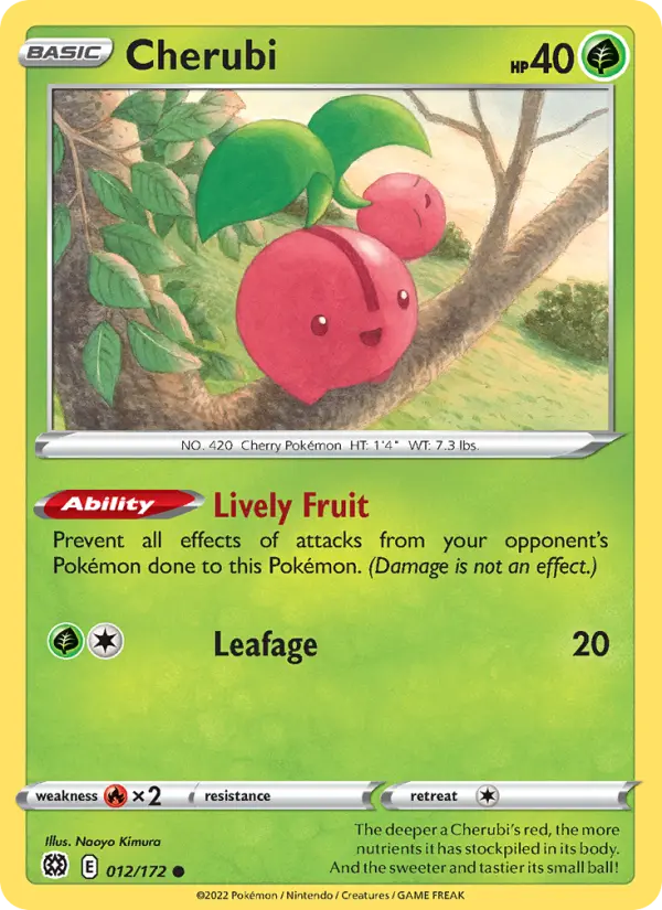 Cherubi 12 Brilliant Stars Pokesingles