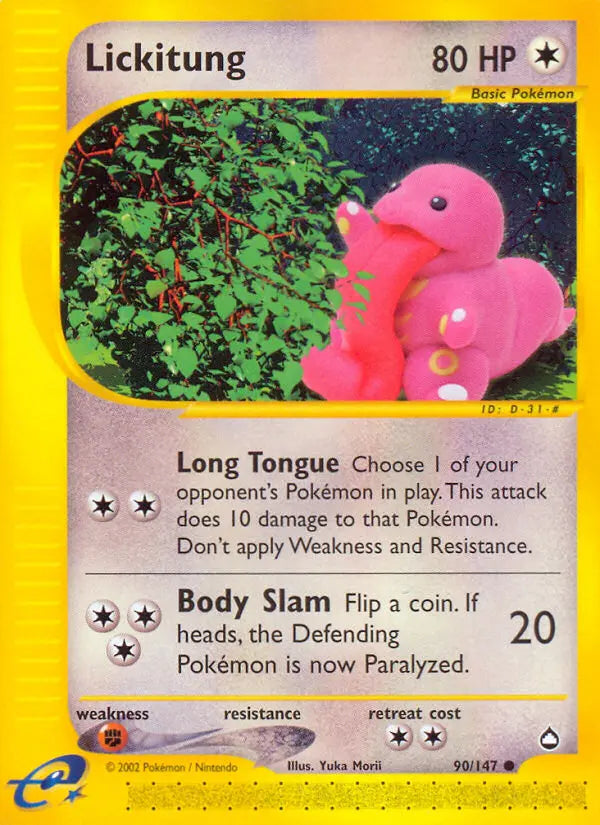 Lickitung 90 Aquapolis Pokesingles