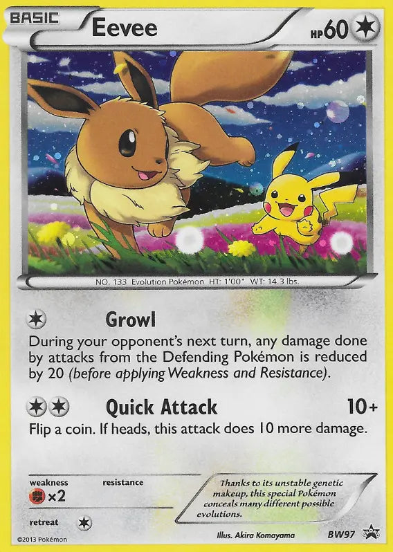 Eevee BW97 BW Black Star Promos Pokesingles
