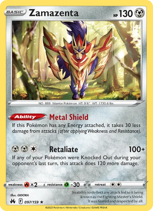 Zamazenta 97 Crown Zenith Pokesingles
