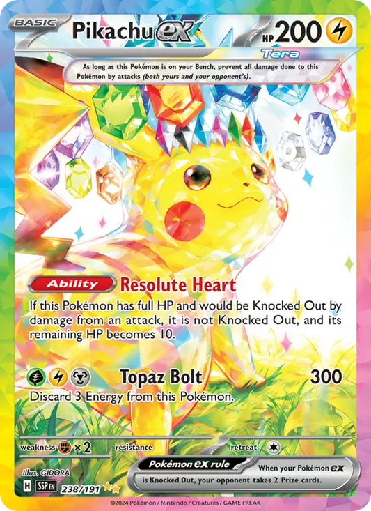 Pikachu ex 238 Surging Sparks Pokesingles