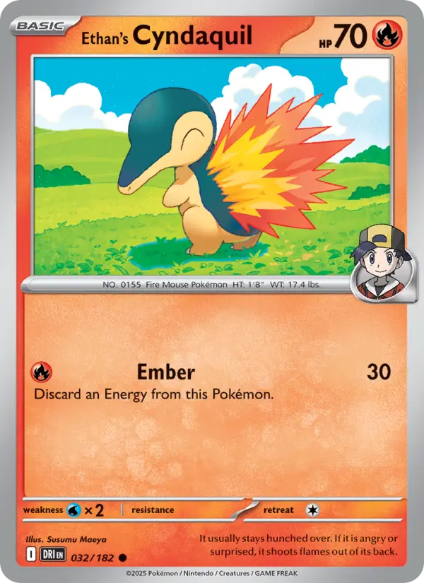 Ethan's Cyndaquil 32 Destined Rivals Pokesingles