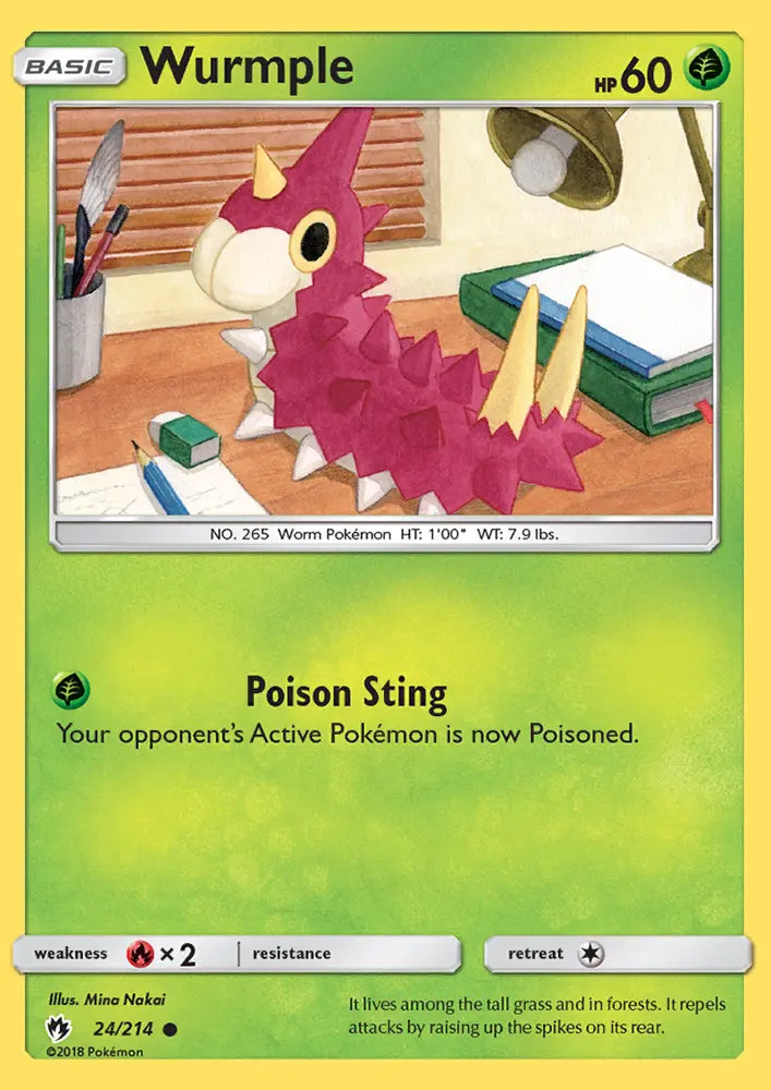 Wurmple 24 Lost Thunder Pokesingles