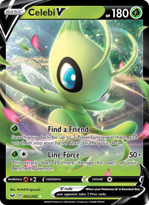 Celebi V 1 Sword & Shield Pokesingles