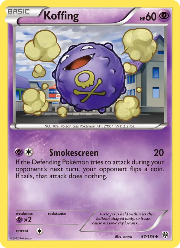 Koffing 57 Plasma Storm Pokesingles