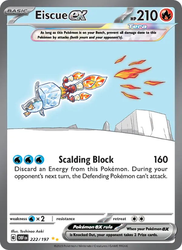 Eiscue ex 222 Obsidian Flames Pokesingles