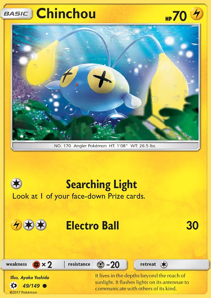 Chinchou 49 Sun & Moon Pokesingles