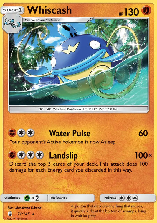 Whiscash 71 Guardians Rising Pokesingles