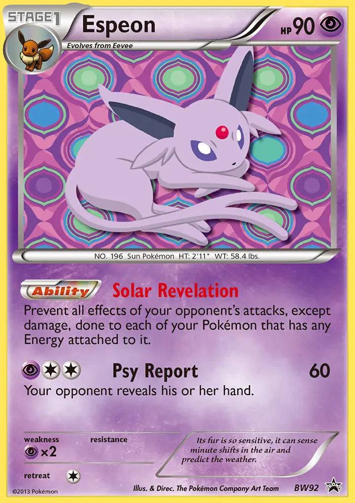 Espeon BW92 BW Black Star Promos Pokesingles