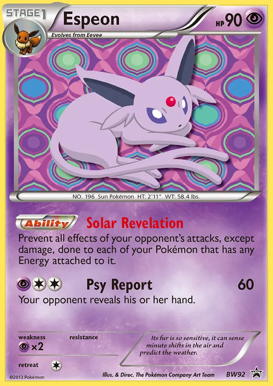 Espeon BW92 BW Black Star Promos Pokesingles