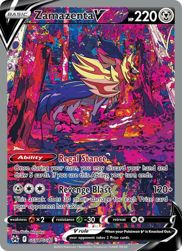 Zamazenta V GG54 Crown Zenith Pokesingles