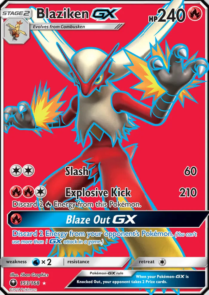 Blaziken GX 153 Celestial Storm Pokesingles