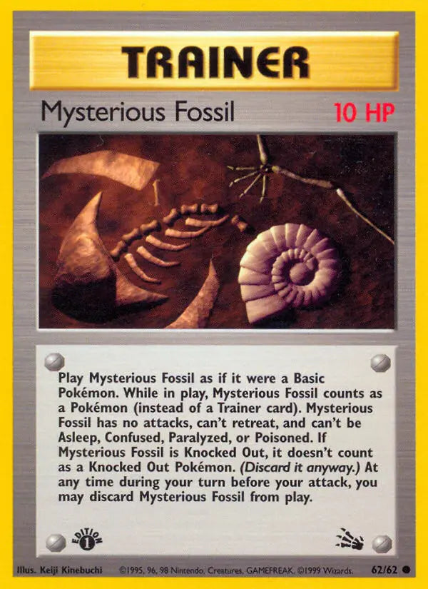 Mysterious Fossil 62 Fossil Pokesingles