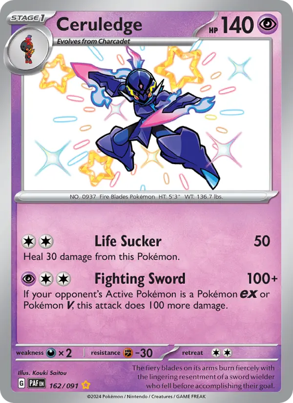Ceruledge 162 Paldean Fates Pokesingles