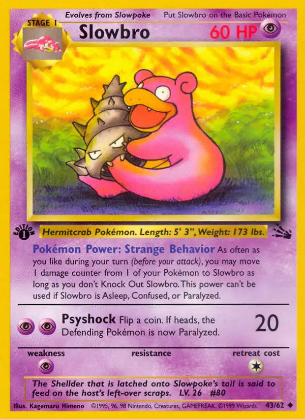Slowbro 43 Fossil Pokesingles
