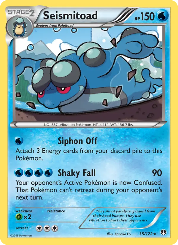 Seismitoad 35 BREAKpoint Pokesingles