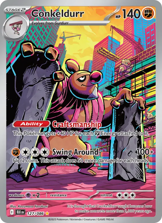 Conkeldurr 127 Black Bolt Pokesingles