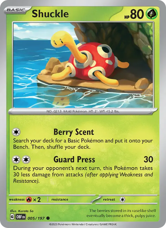Shuckle 5 Obsidian Flames Pokesingles