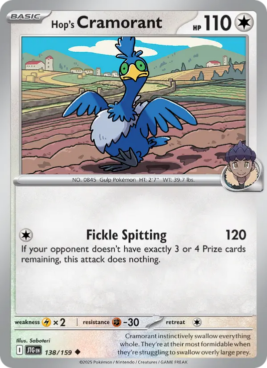 Hop's Cramorant 138 Journey Together Pokesingles