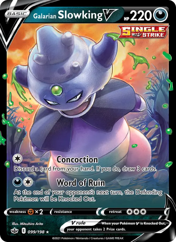 Galarian Slowking V 99 Chilling Reign Pokesingles