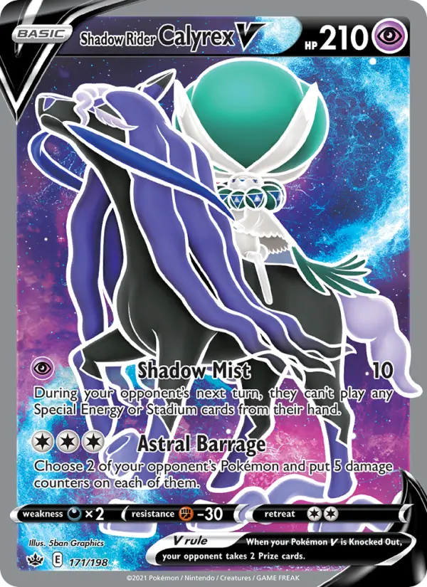 Shadow Rider Calyrex V 171 Chilling Reign Pokesingles