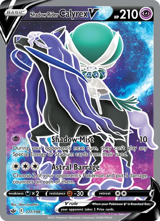 Shadow Rider Calyrex V 171 Chilling Reign Pokesingles