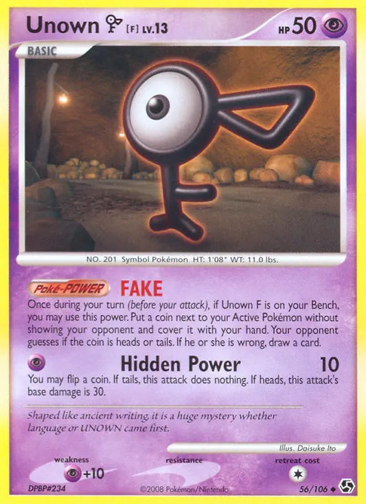 Unown F 56 Great Encounters Pokesingles