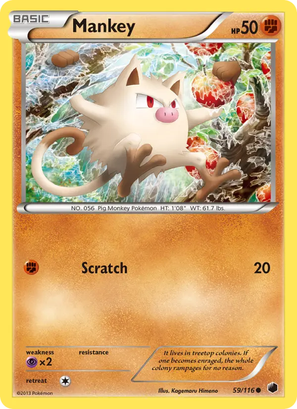 Mankey 59 Plasma Freeze Pokesingles