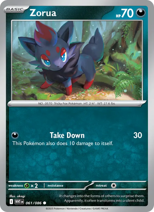 Zorua 61 White Flare Pokesingles