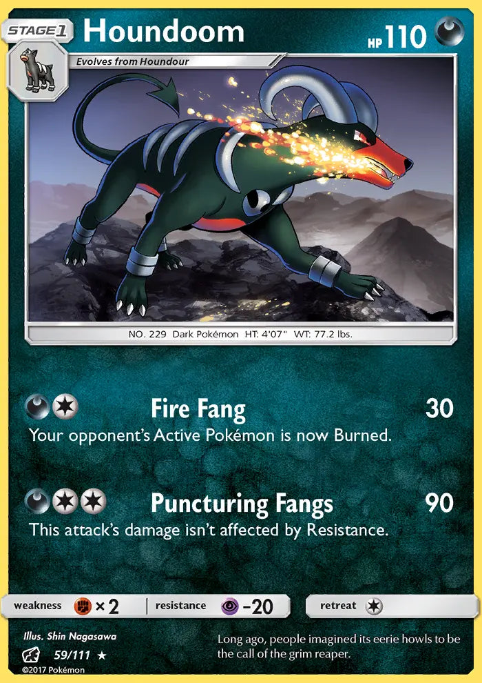 Houndoom 59 Crimson Invasion Pokesingles