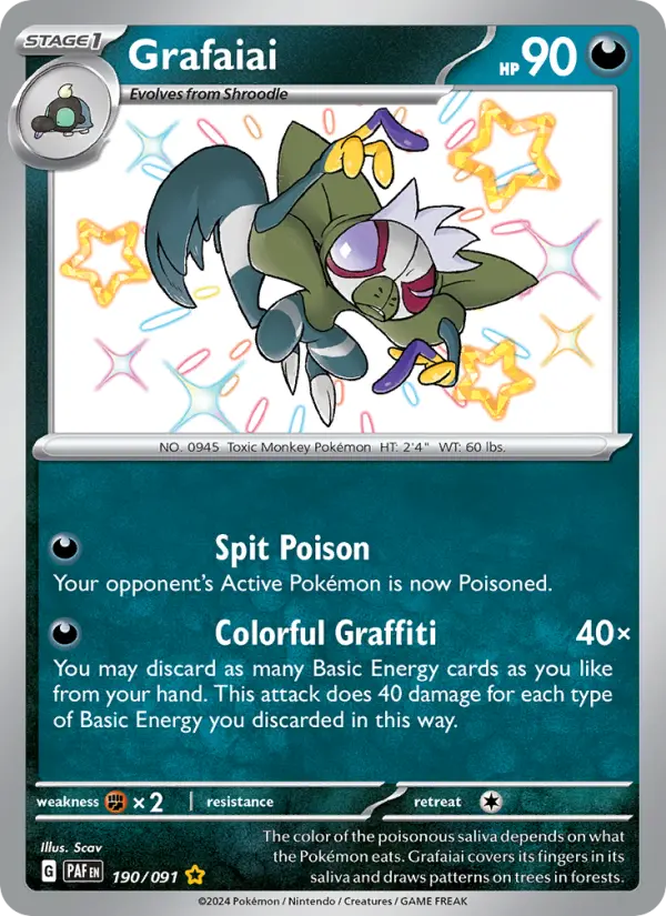 Grafaiai 190 Paldean Fates Pokesingles