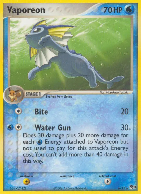 Vaporeon 6 POP Series 3 Pokesingles