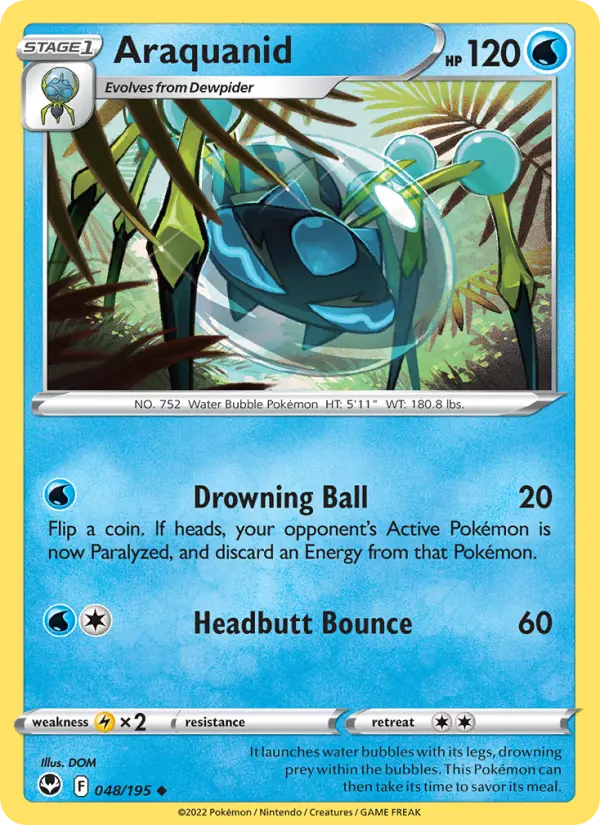 Araquanid 48 Silver Tempest Pokesingles